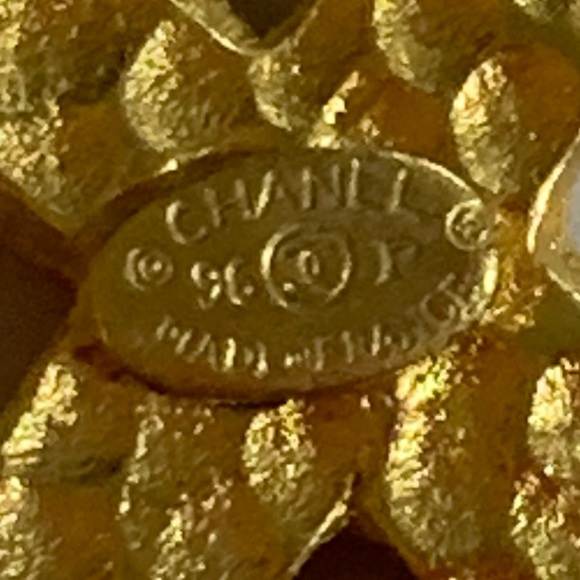 CHANEL P96 Gold Lattice Cuff Bracelet $1800 - Picture 2 of 14